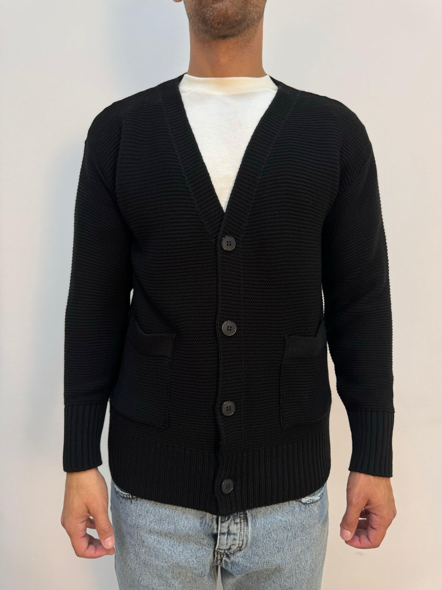 Cardigan in maglia strutturata