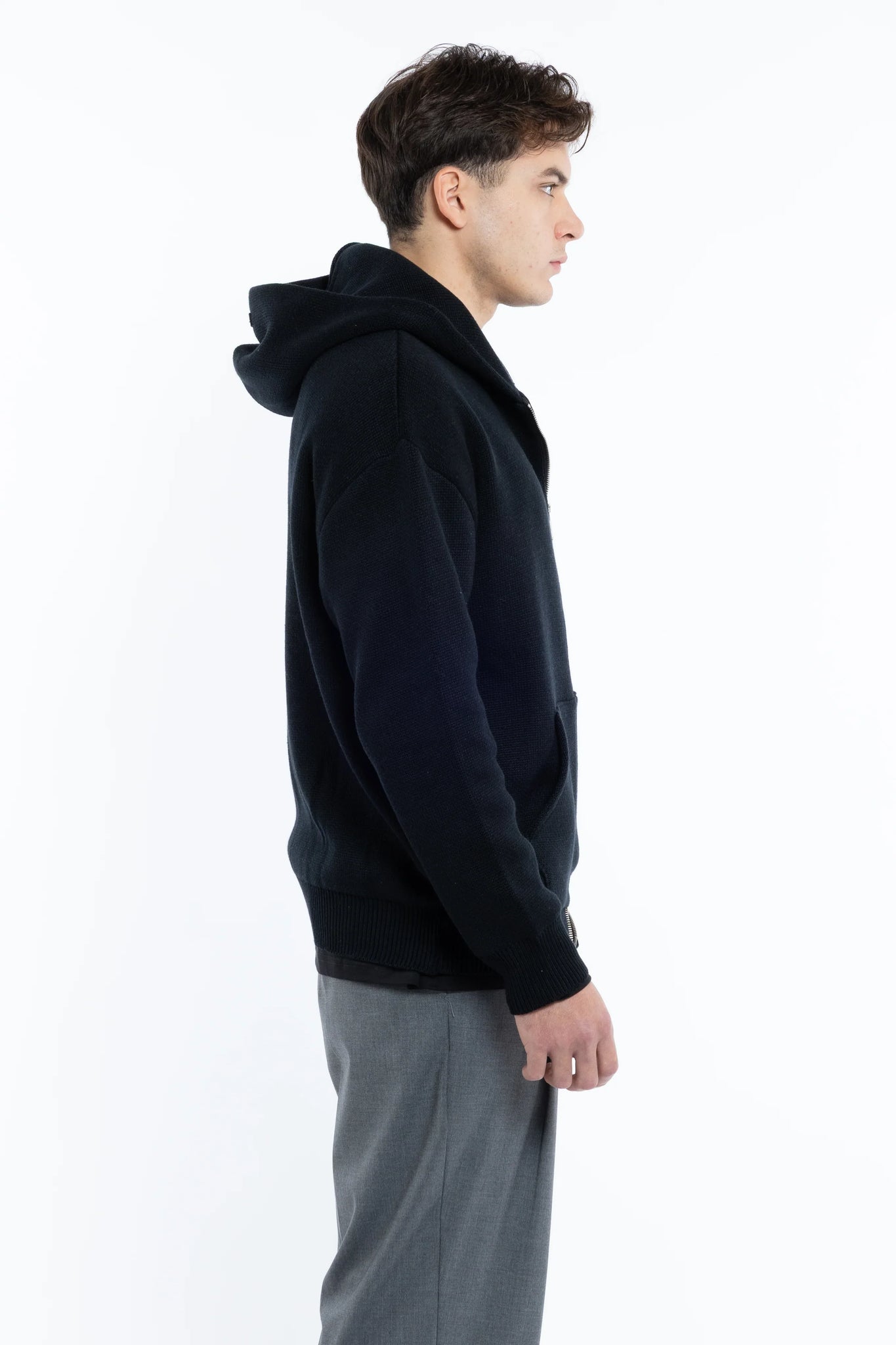 Maglione cappuccio con zip oversize Eternal Atelier