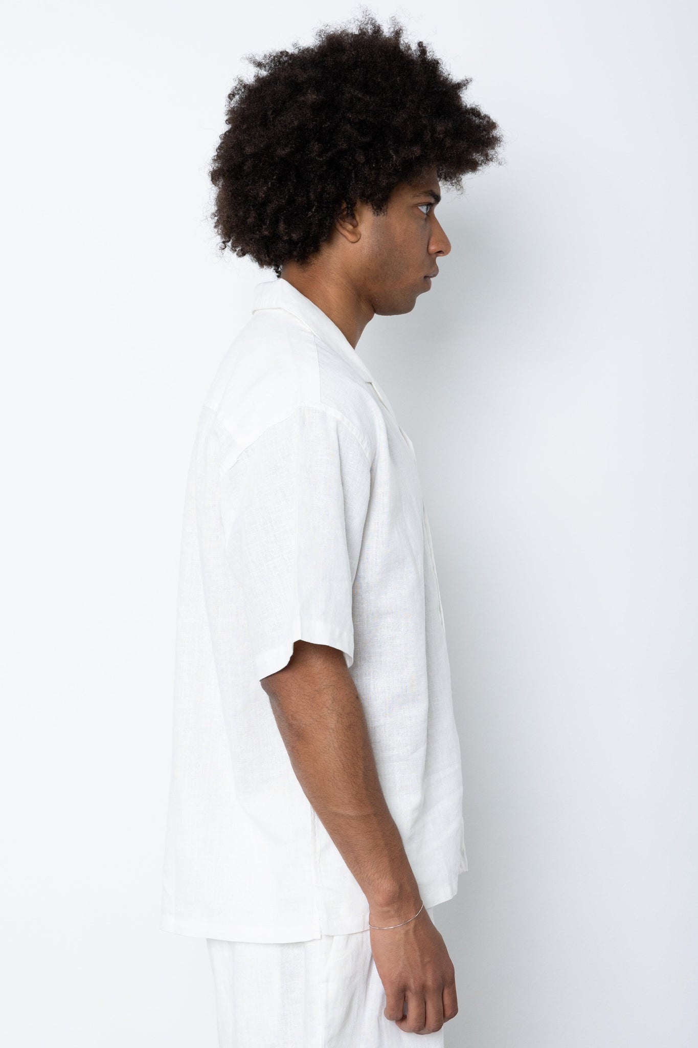 Camicia manica corta in lino