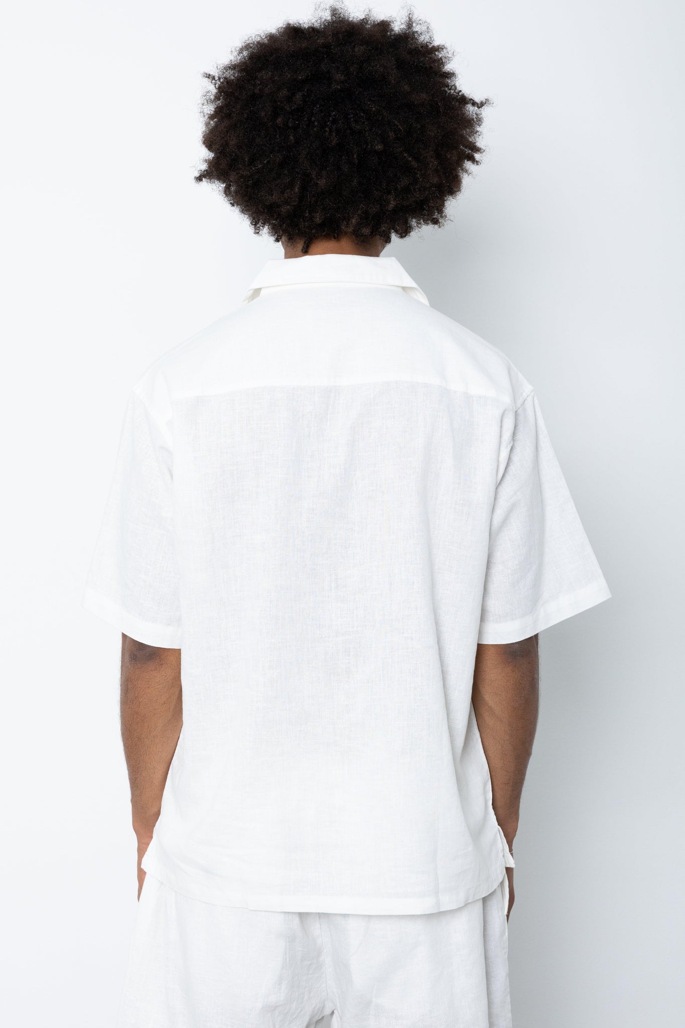 Camicia manica corta in lino
