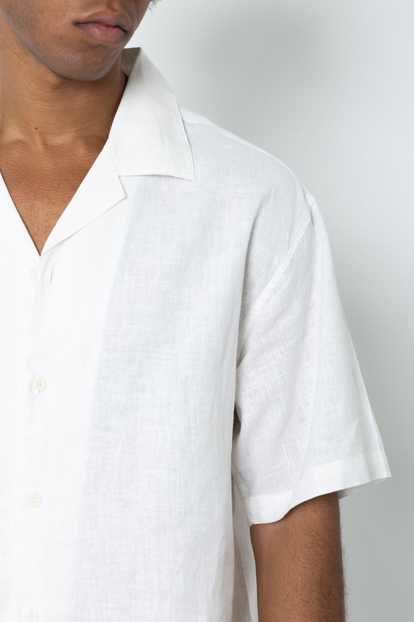 Camicia manica corta in lino