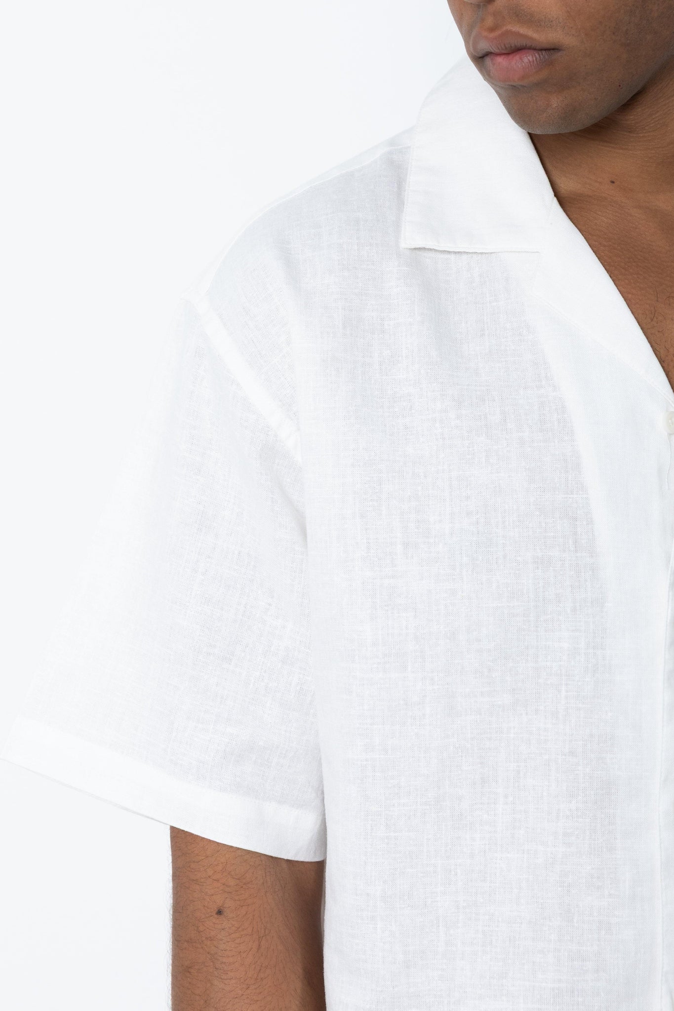 Camicia manica corta in lino