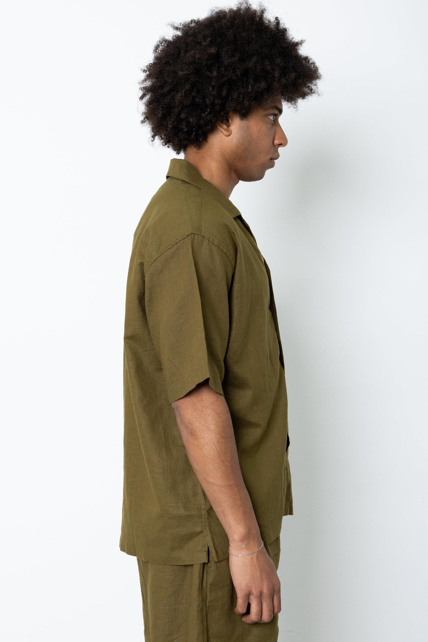 Camicia manica corta in lino