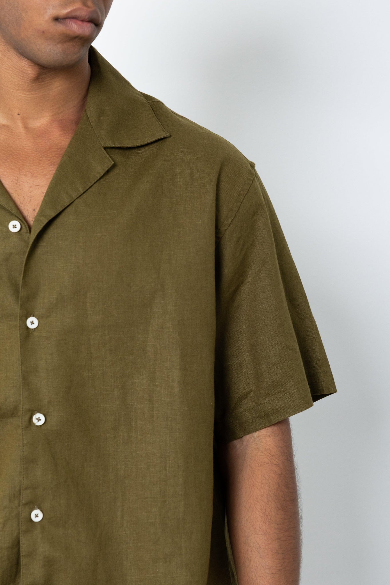 Camicia manica corta in lino
