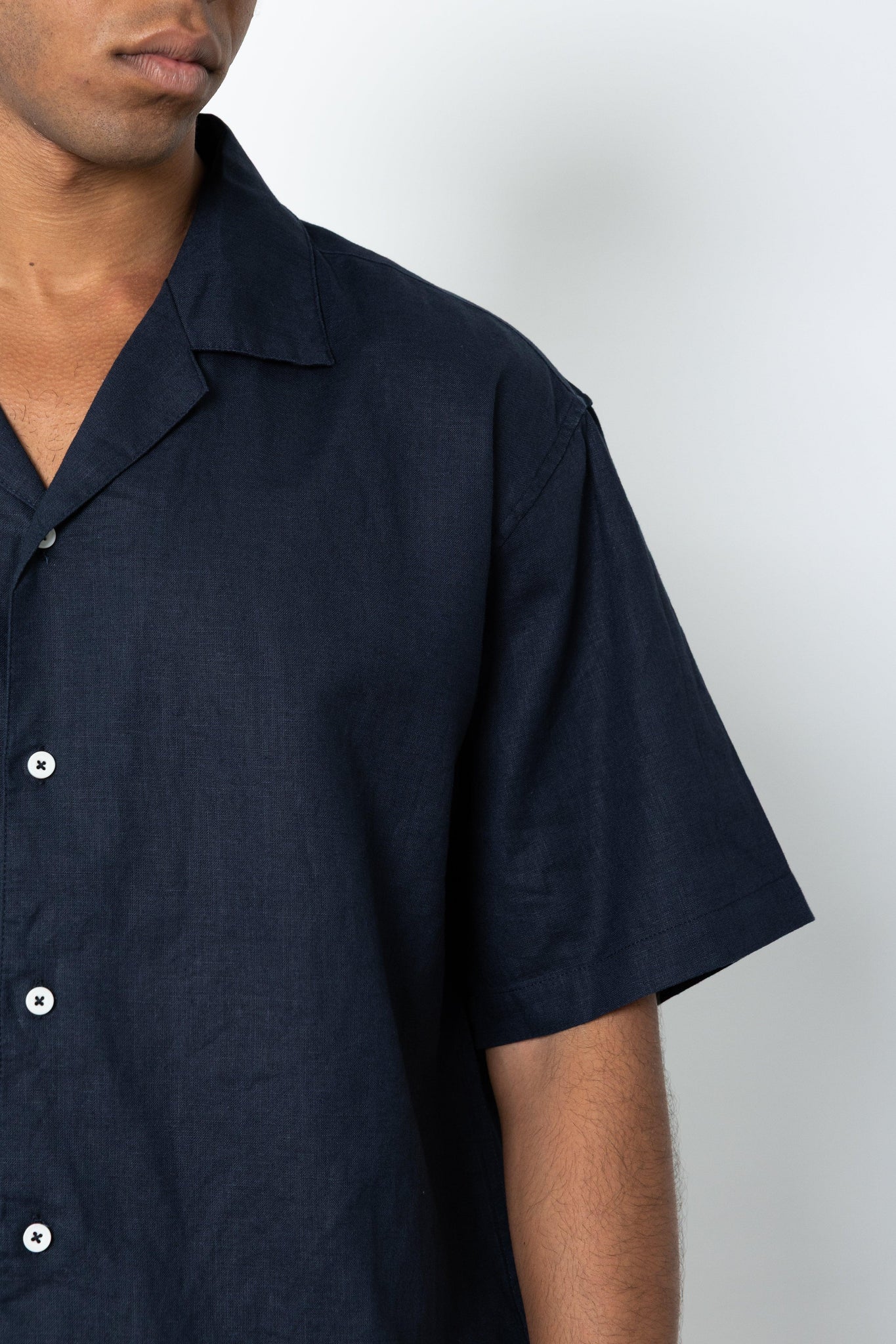 Camicia manica corta in lino