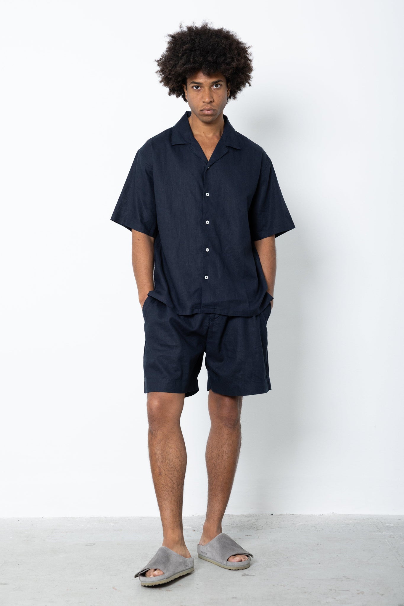 Camicia manica corta in lino
