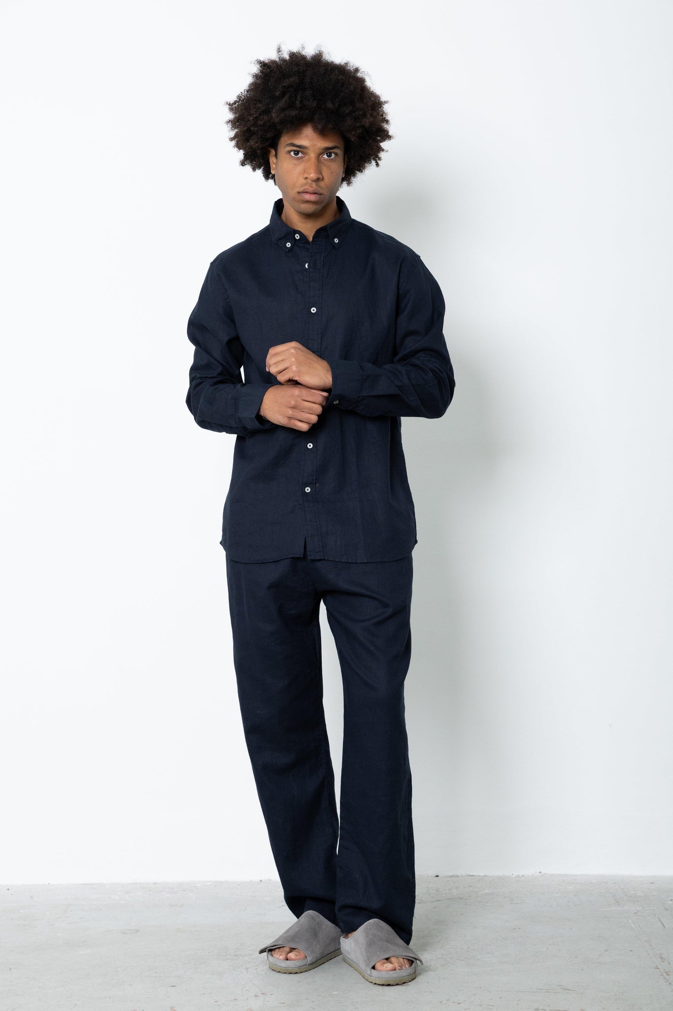 Camicia manica lunga in lino