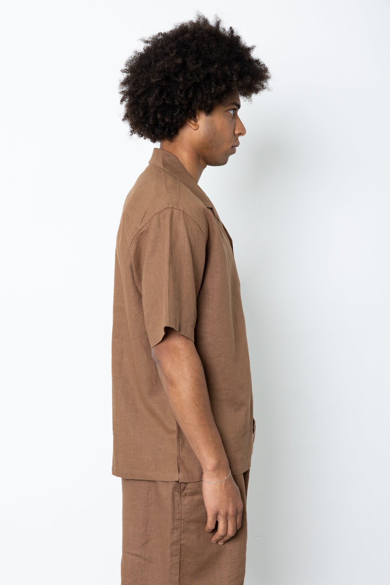 Camicia manica corta in lino