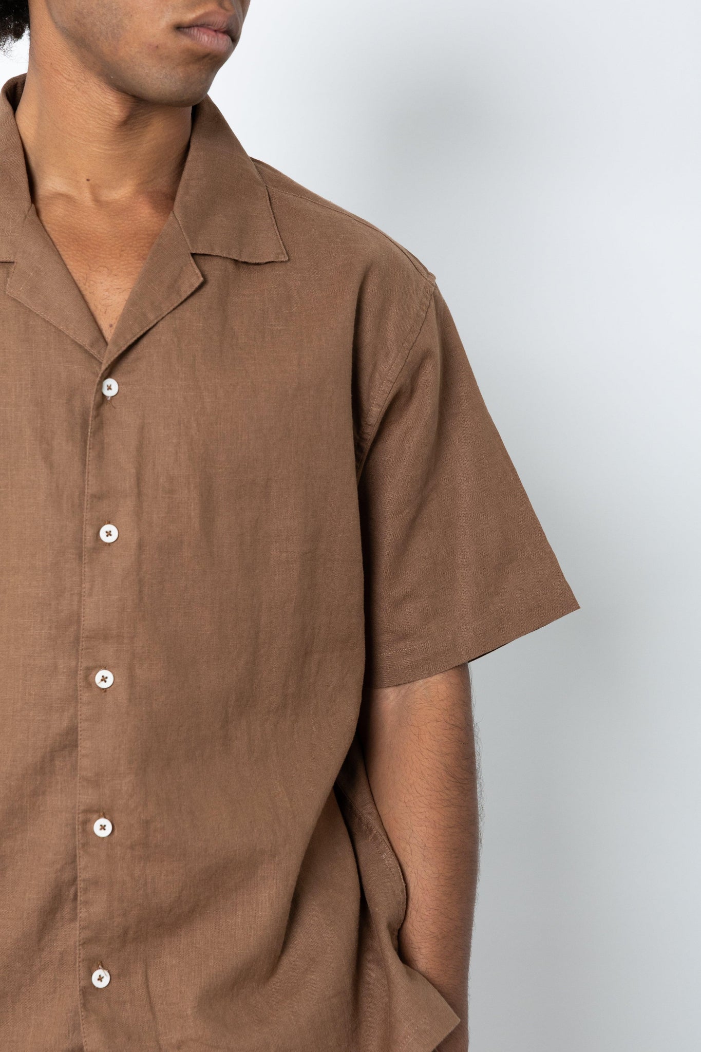 Camicia manica corta in lino