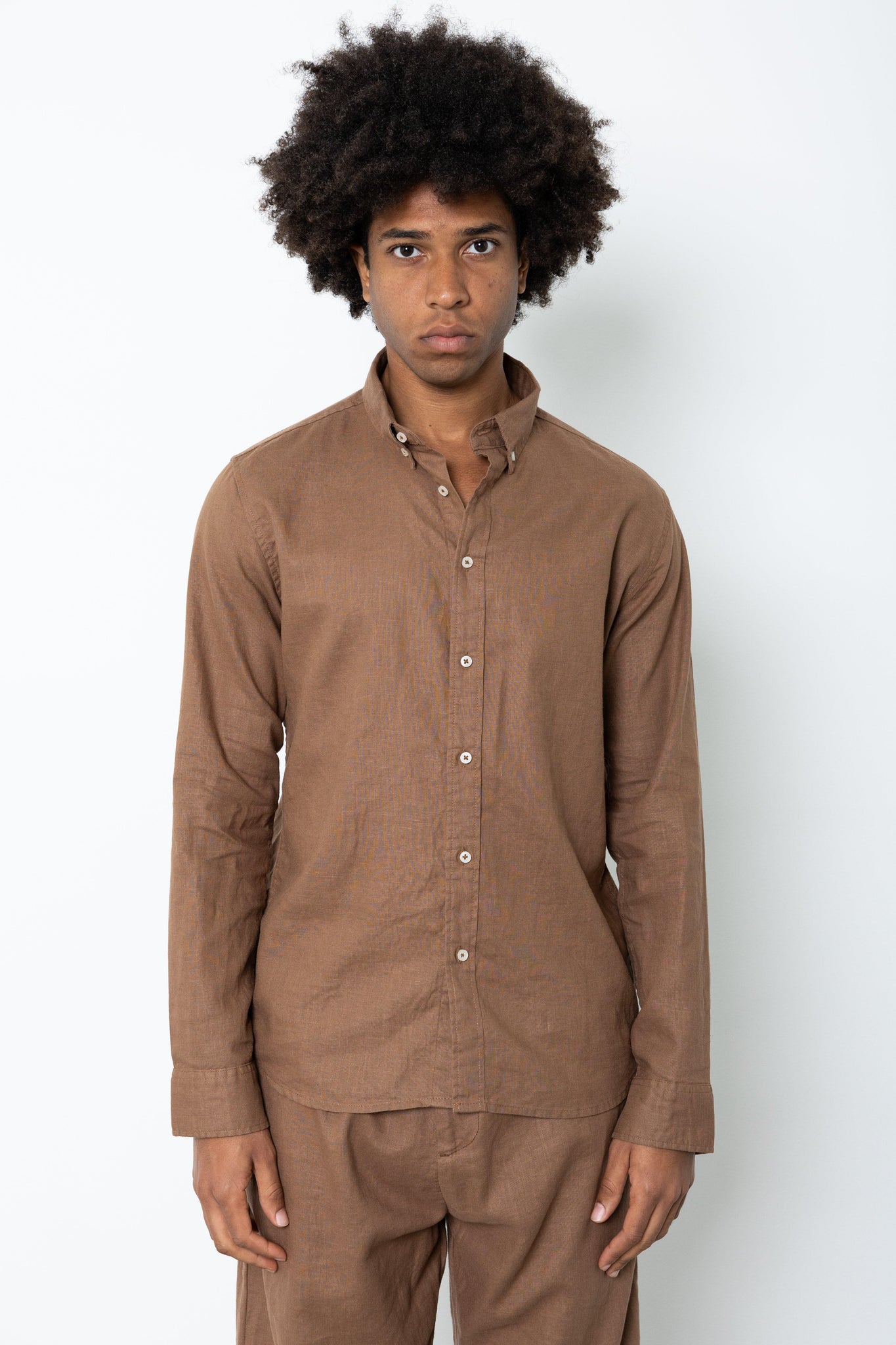 Camicia manica lunga in lino