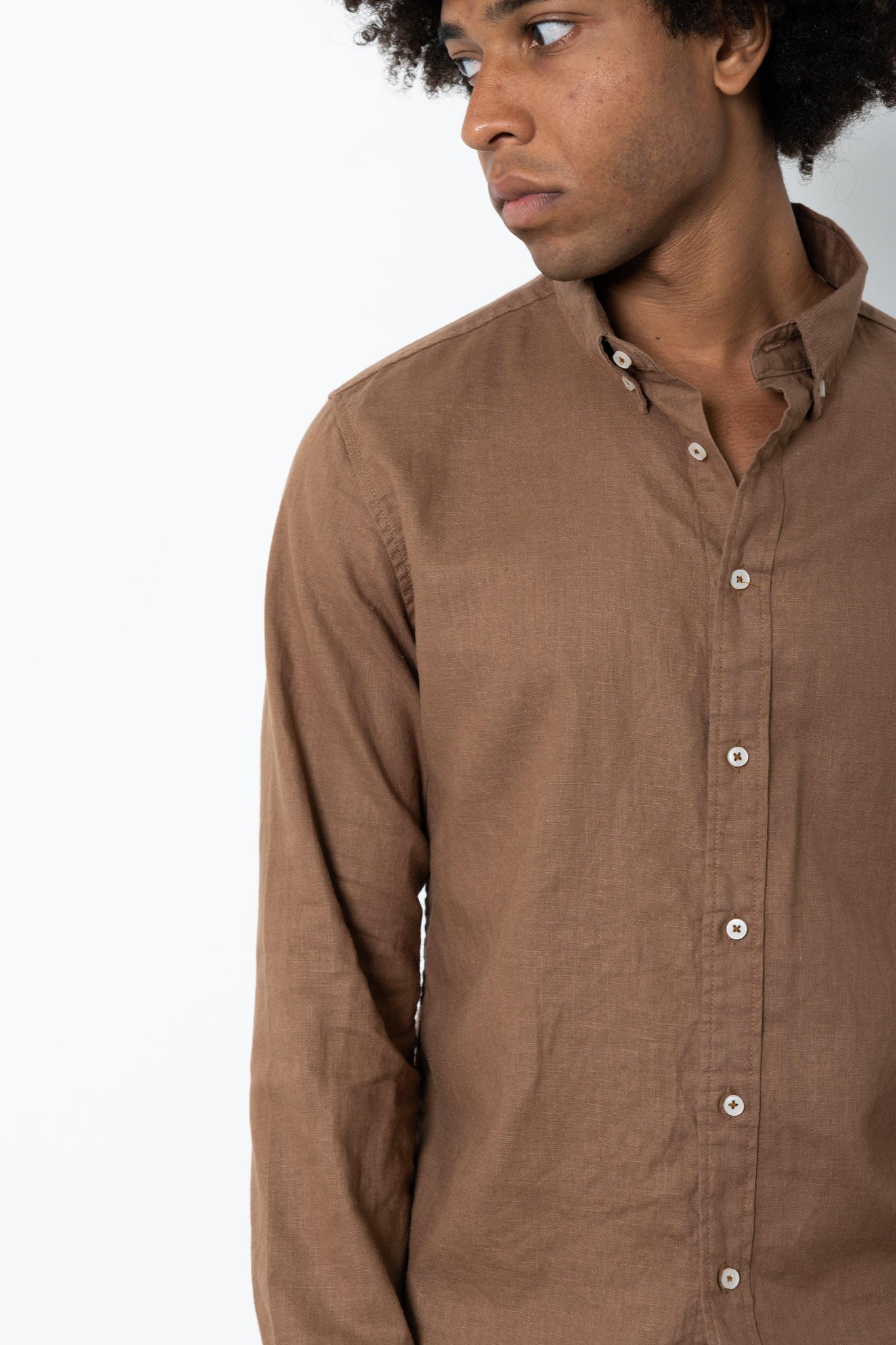 Camicia manica lunga in lino