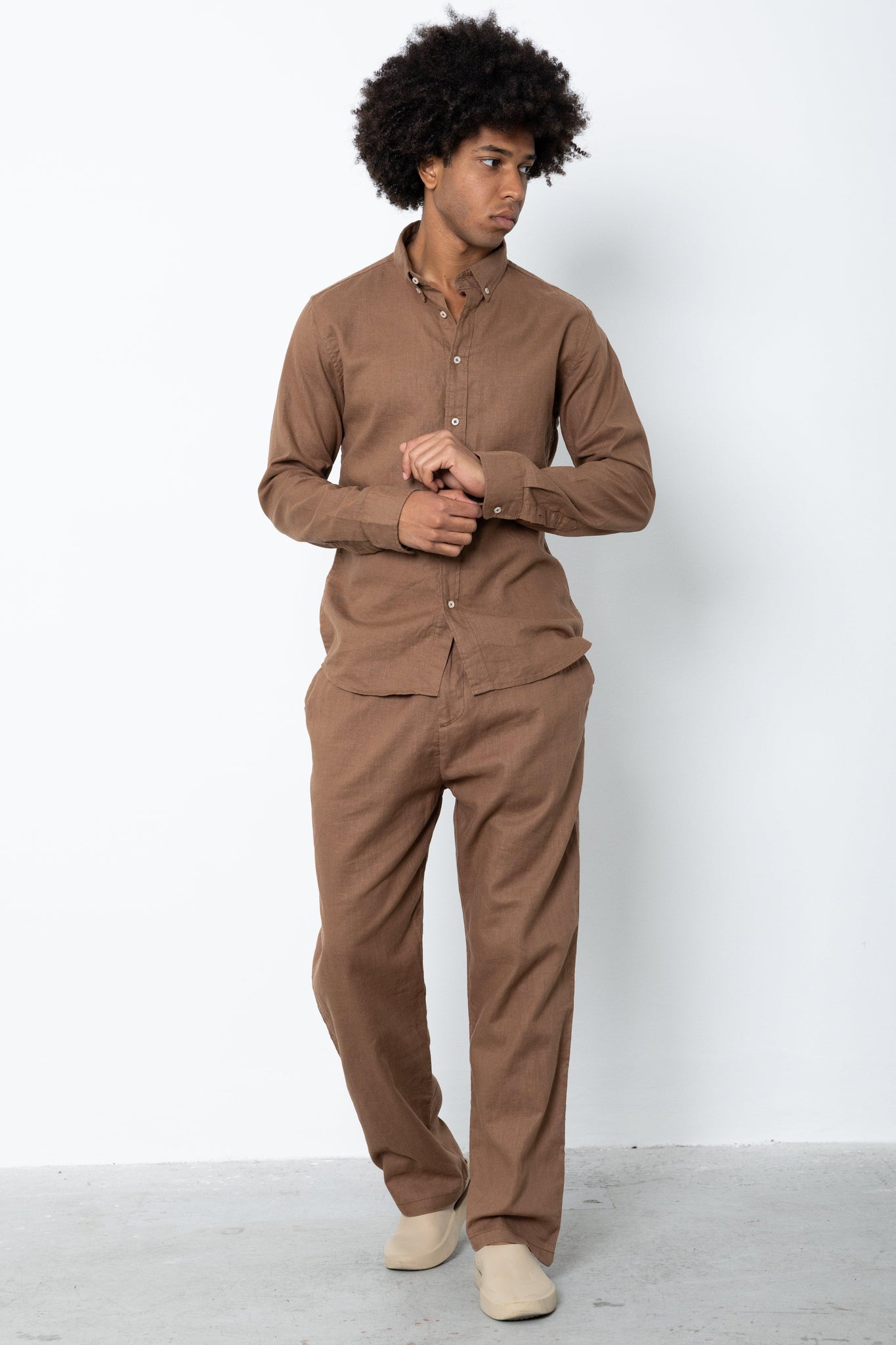 Camicia manica lunga in lino