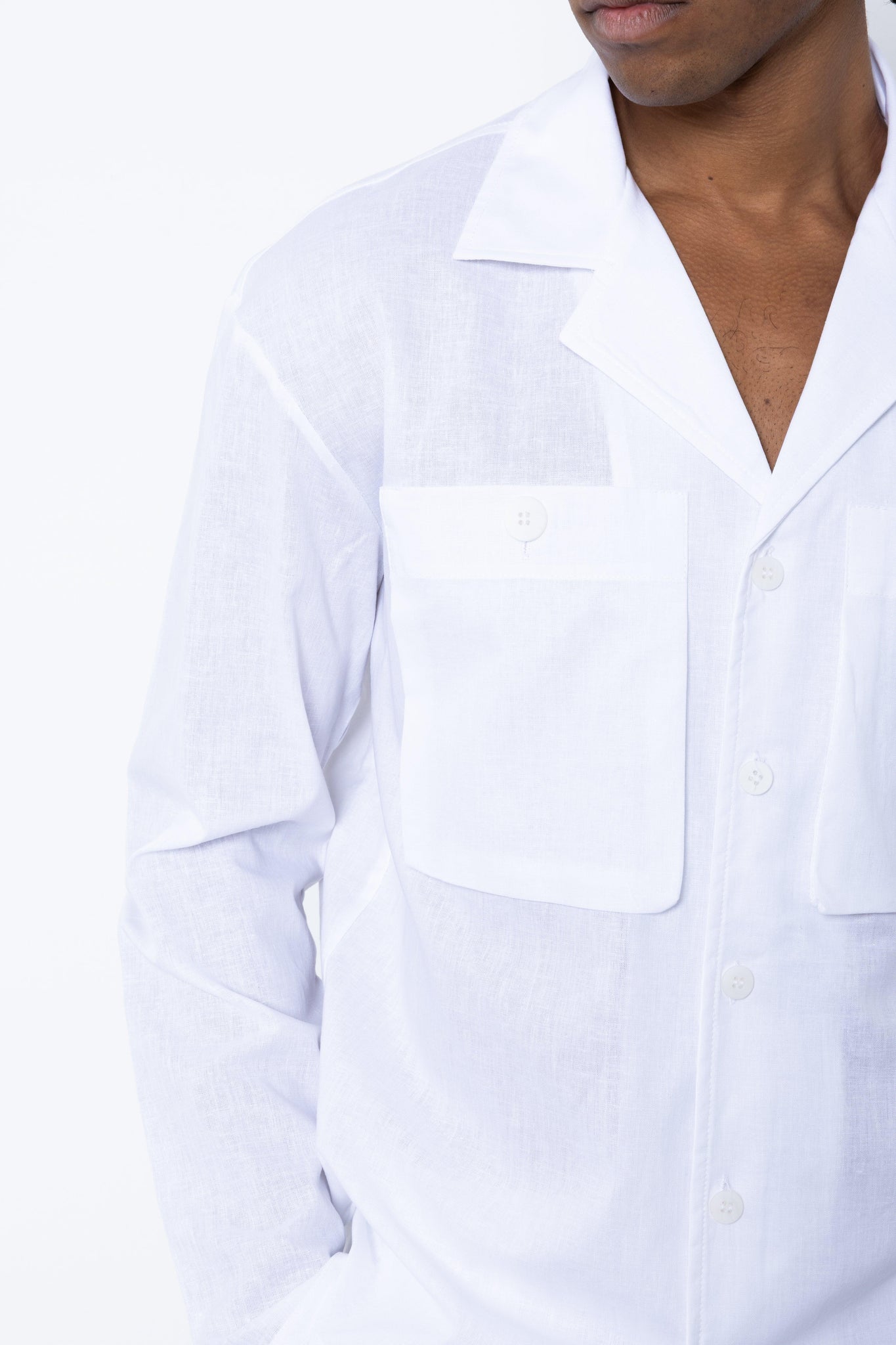 Camicia Cargo in lino Eternal