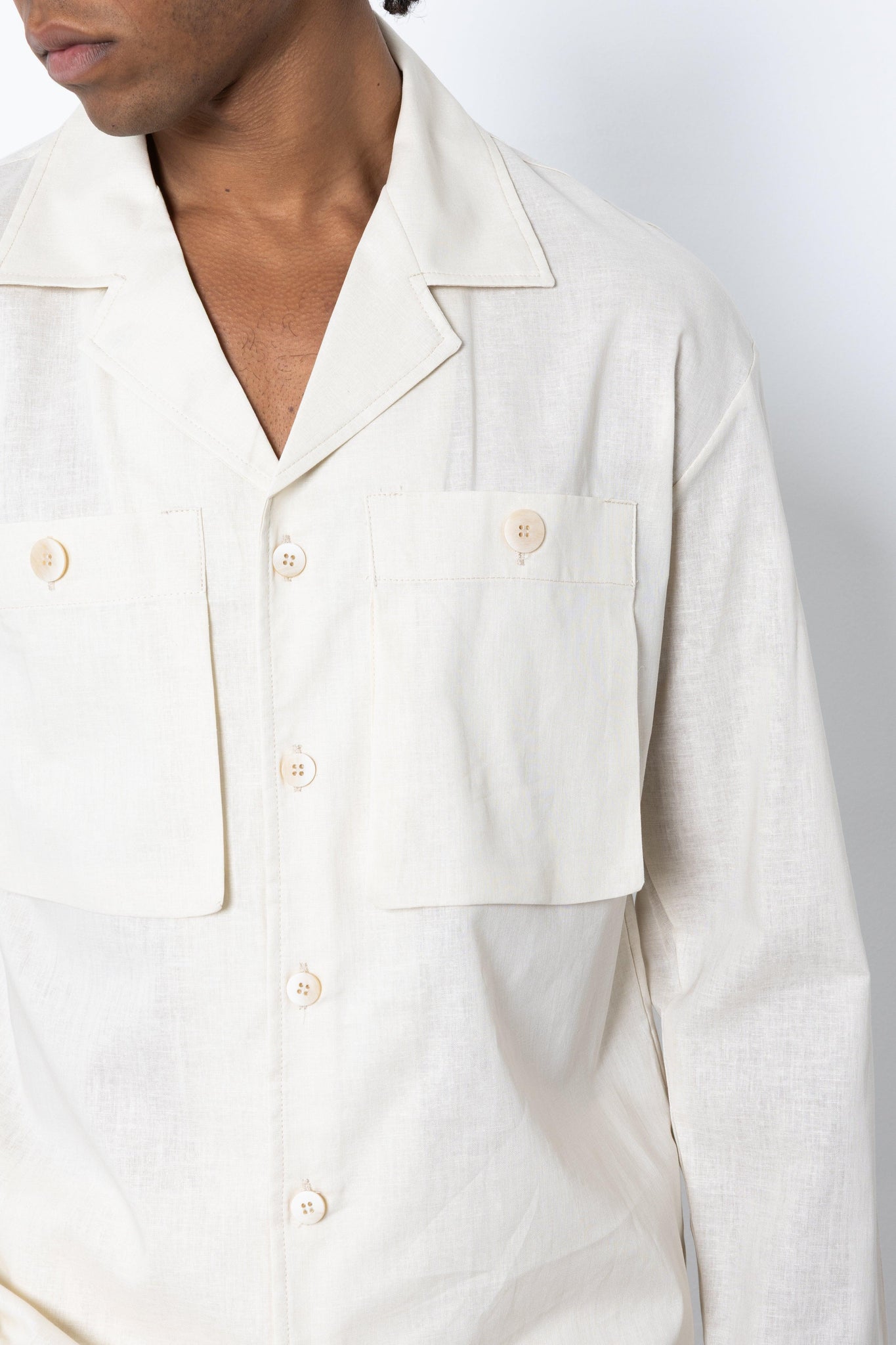 Camicia Cargo in lino Eternal