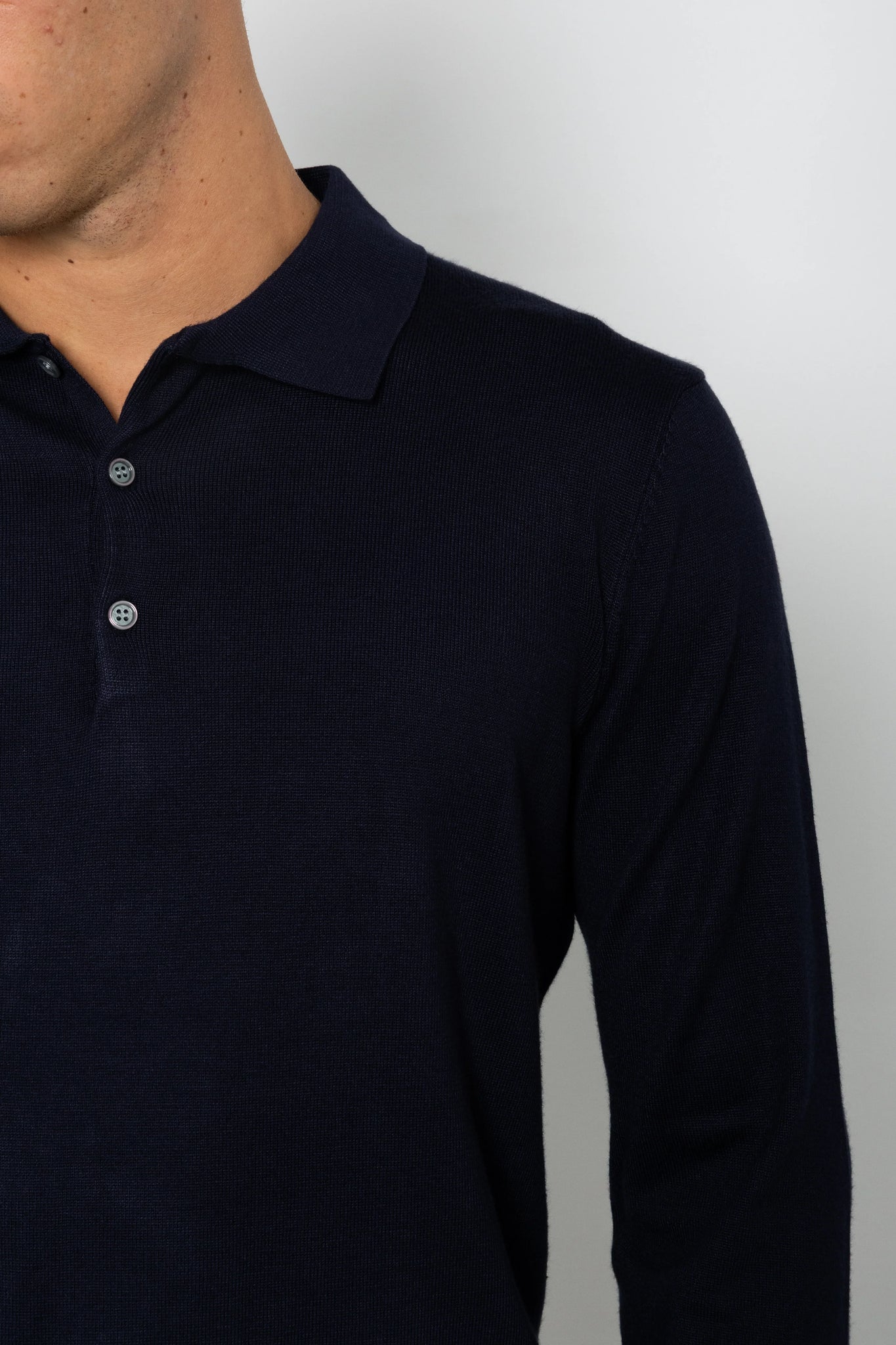 Polo in filo manica lunga