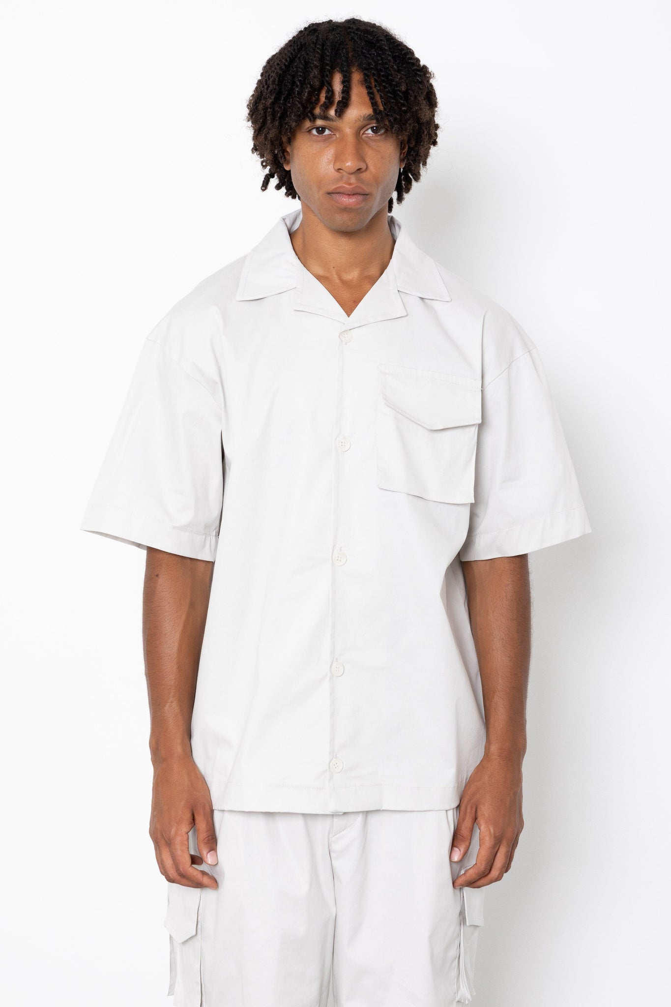 Camicia Cargo in gabardina
