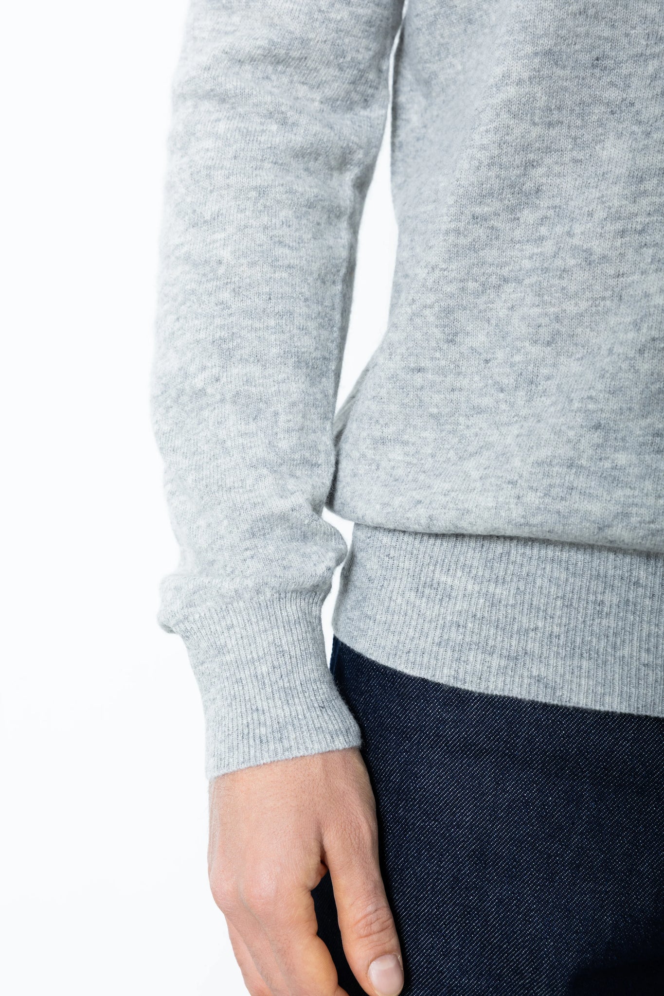 Maglione girocollo misto cashmere