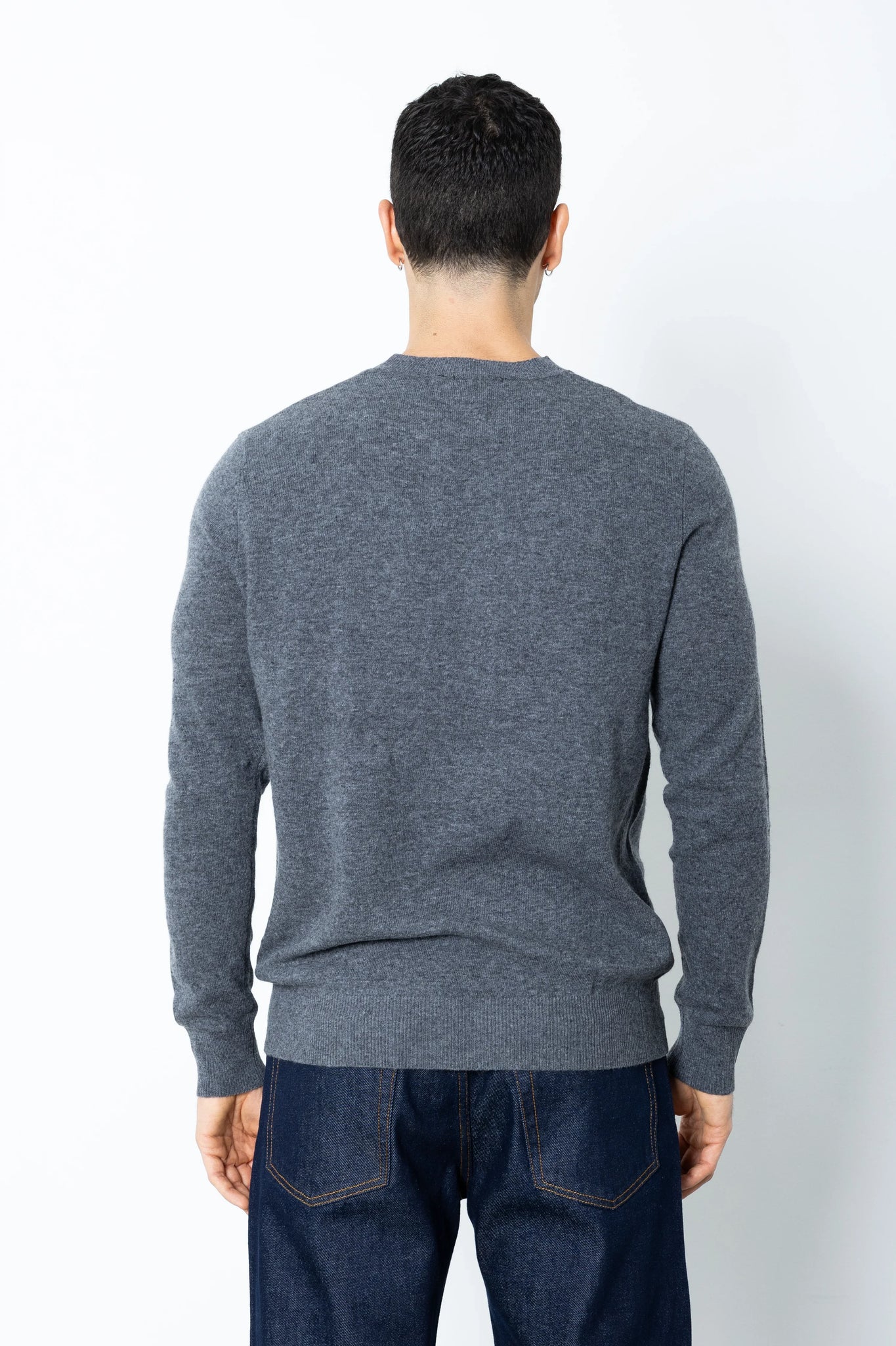 Maglione girocollo misto cashmere