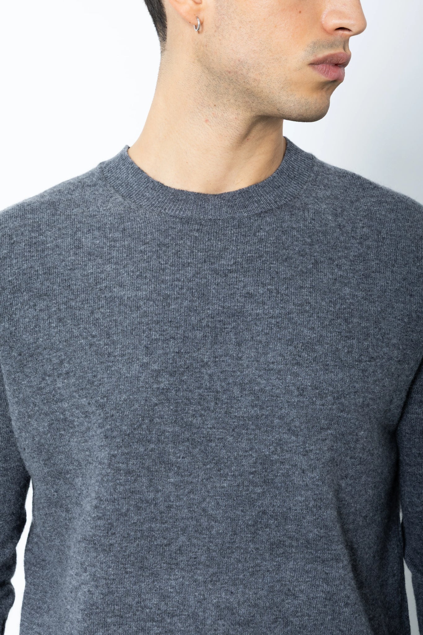 Maglione girocollo misto cashmere