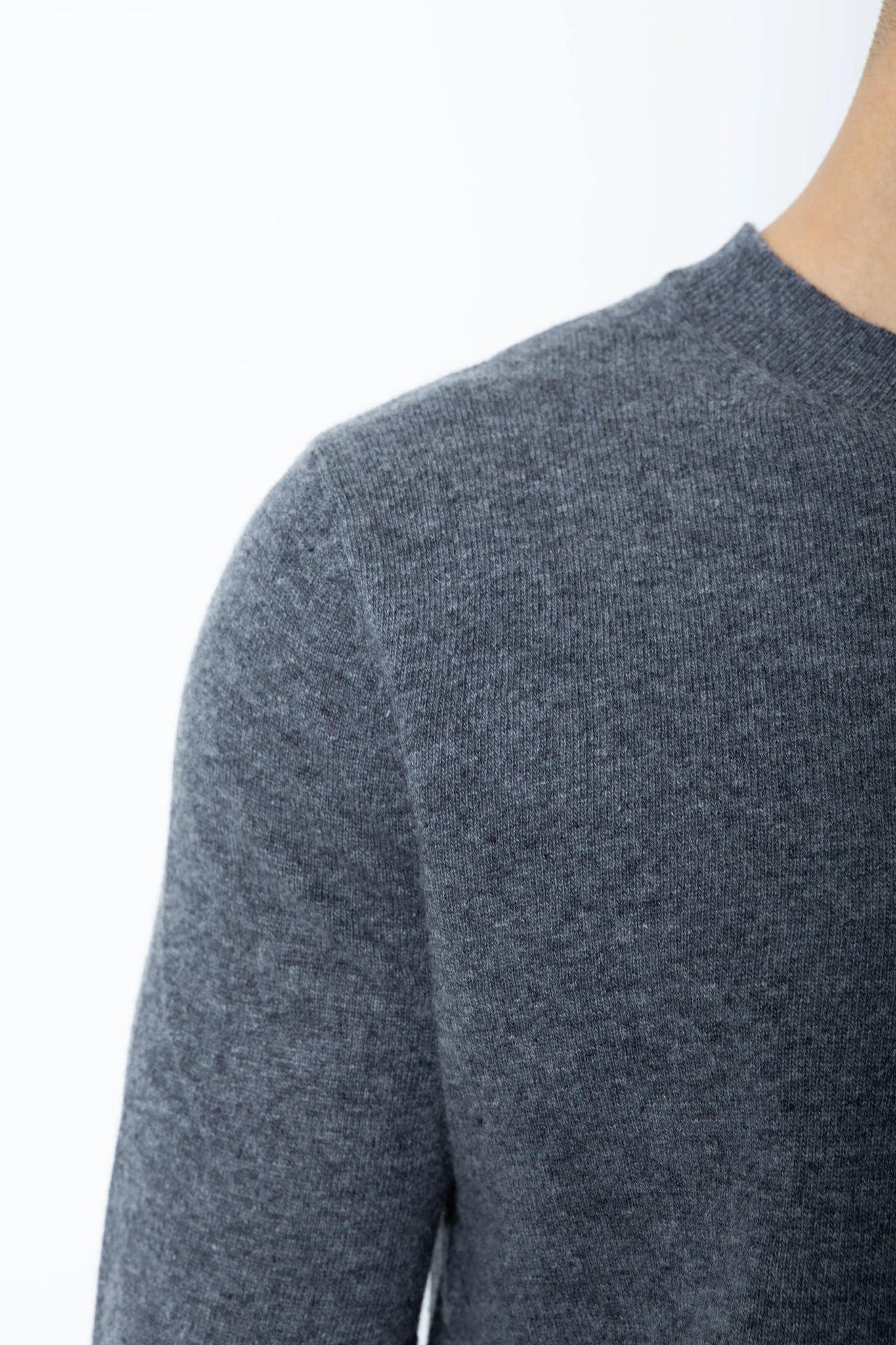 Maglione girocollo misto cashmere