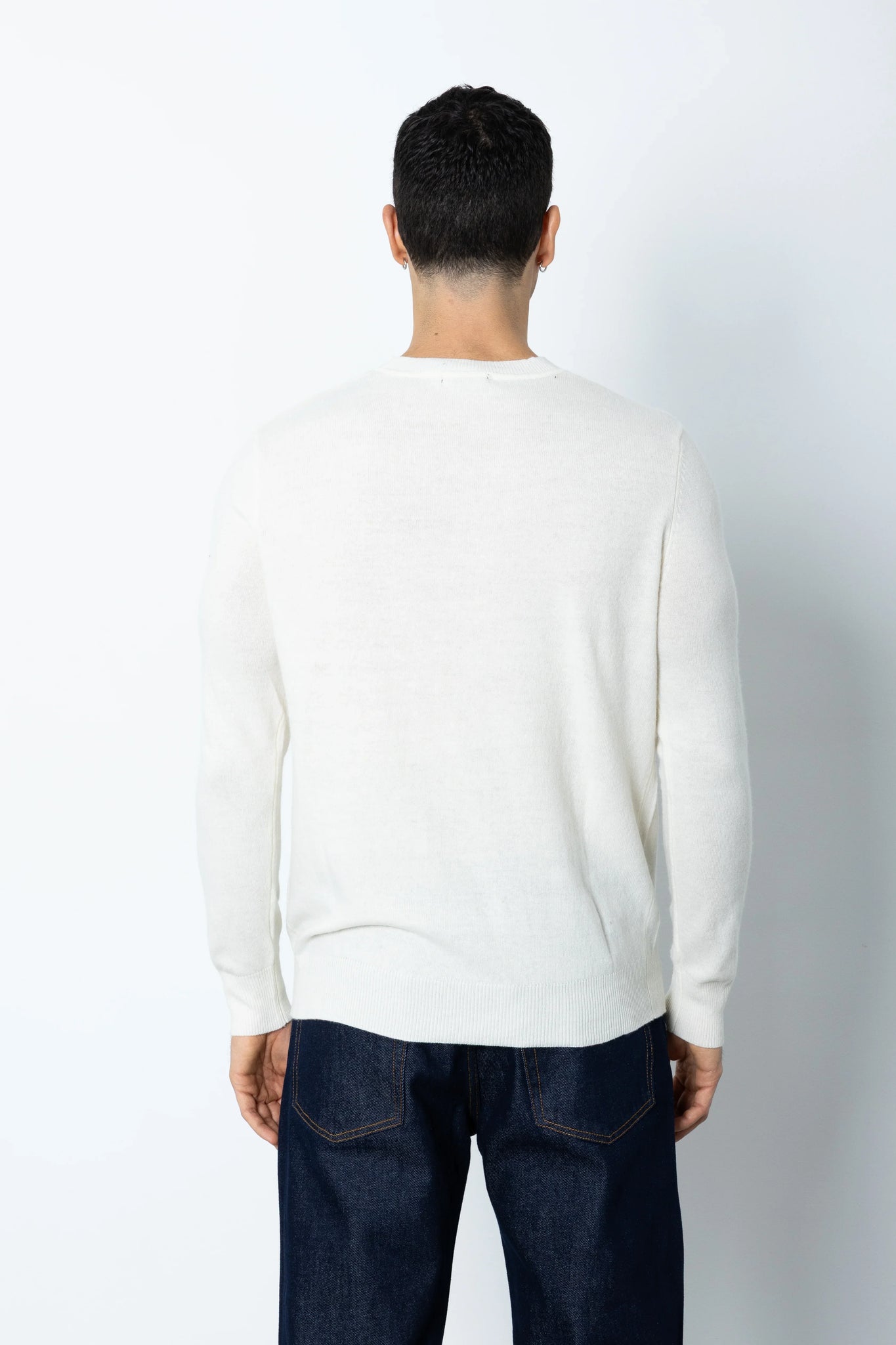 Maglione girocollo misto cashmere