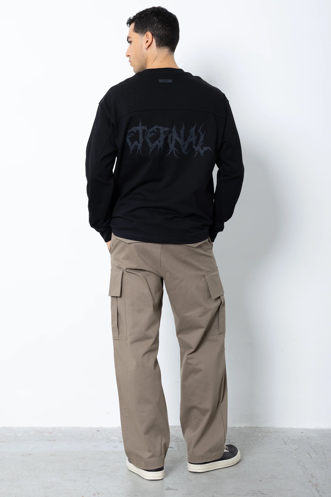 T-shirt in jersey manica lunga con stampa Eternal Studio