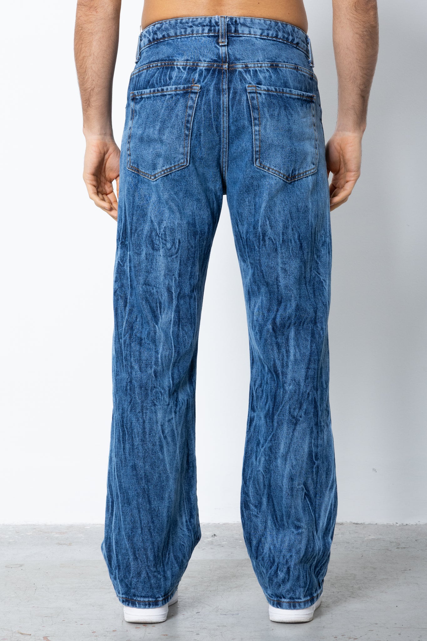 Jeans blu fiammato Eternal Studio