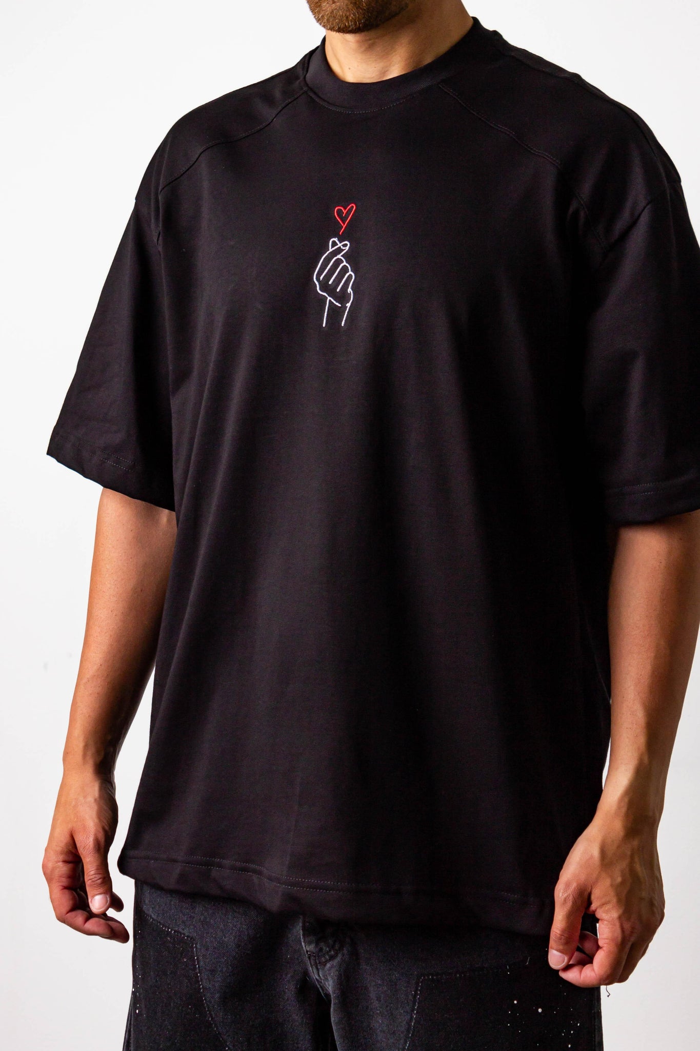 T-shirt con ricamo heart - FRANKIE HO