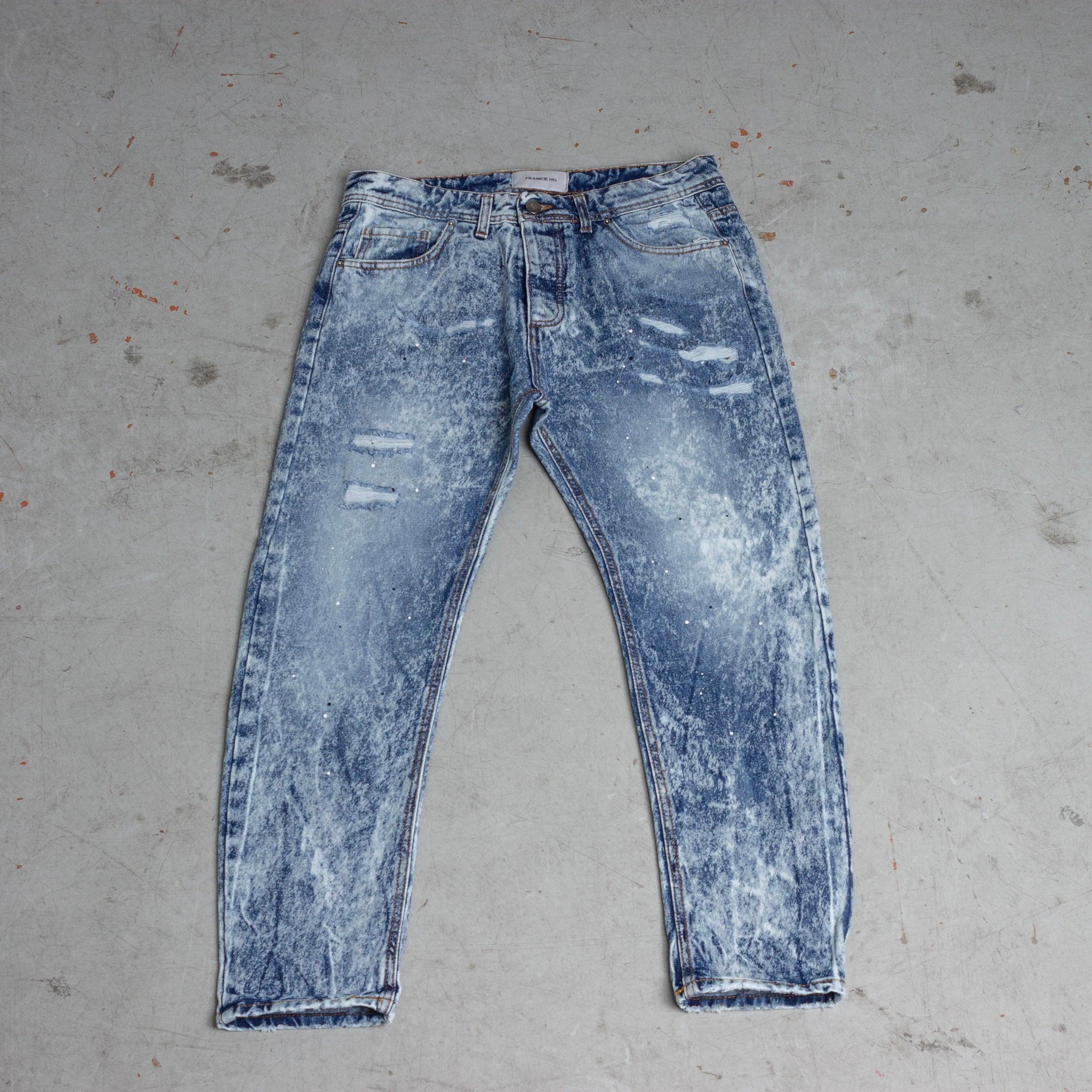 Jeans blu wave wash - FRANKIE HO