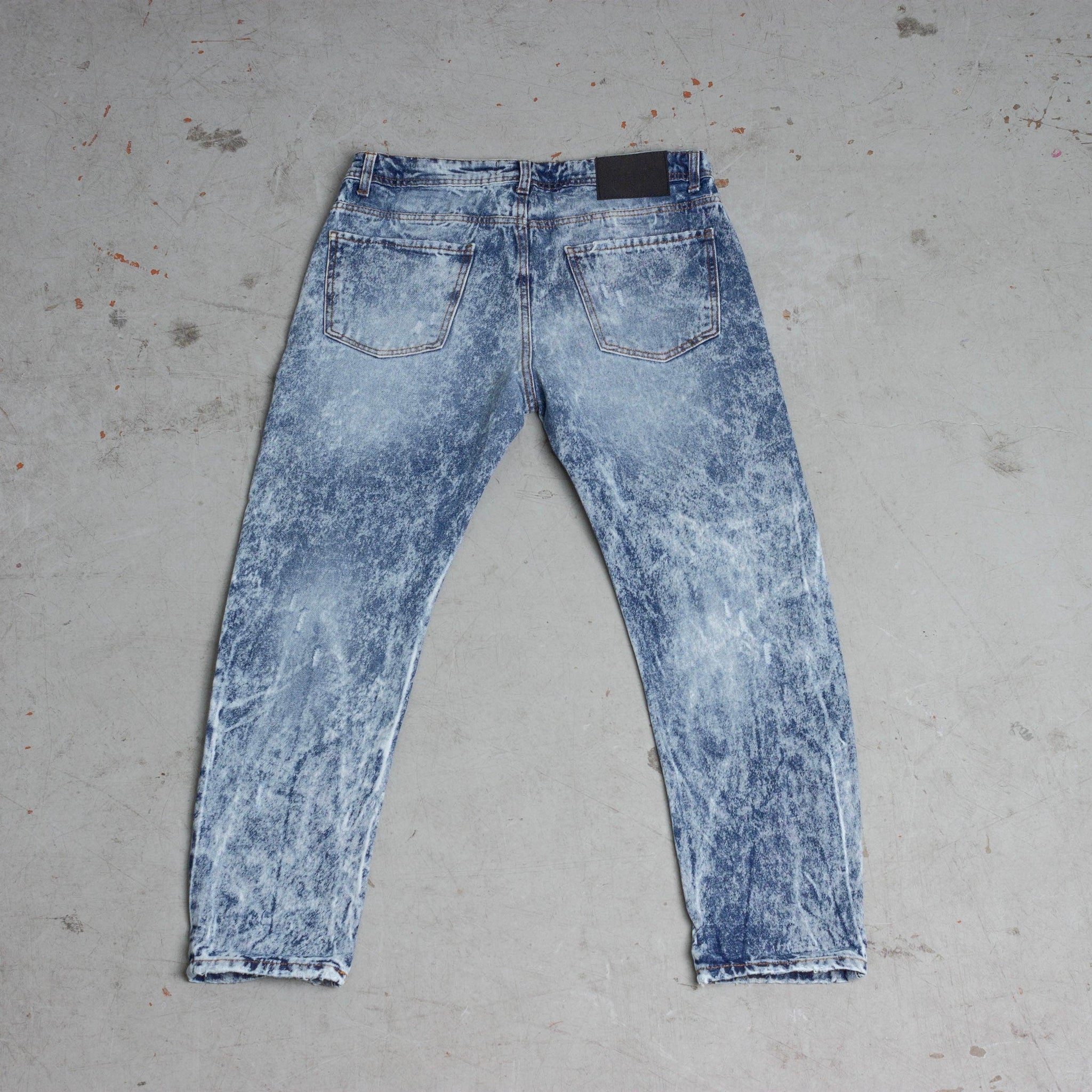 Jeans blu wave wash - FRANKIE HO