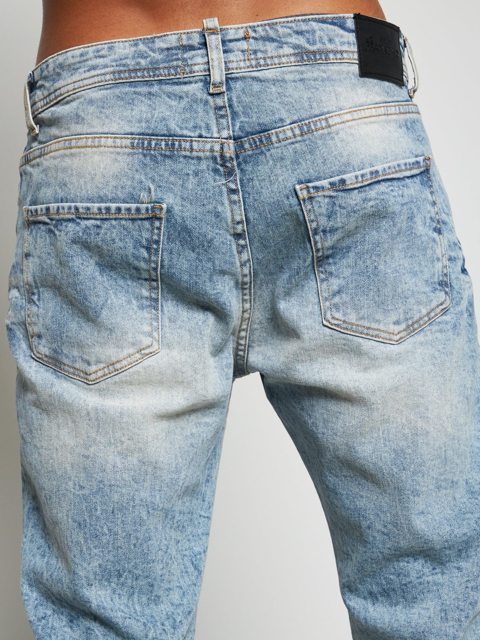 Jeans regular indigo marmorizzato