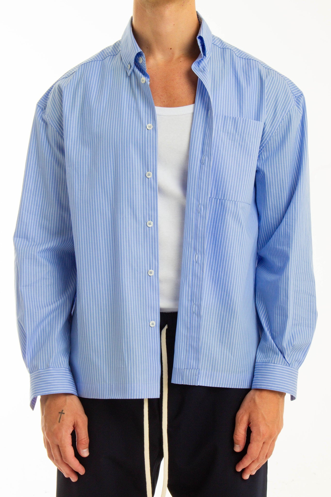 Camicia overshirt cropped