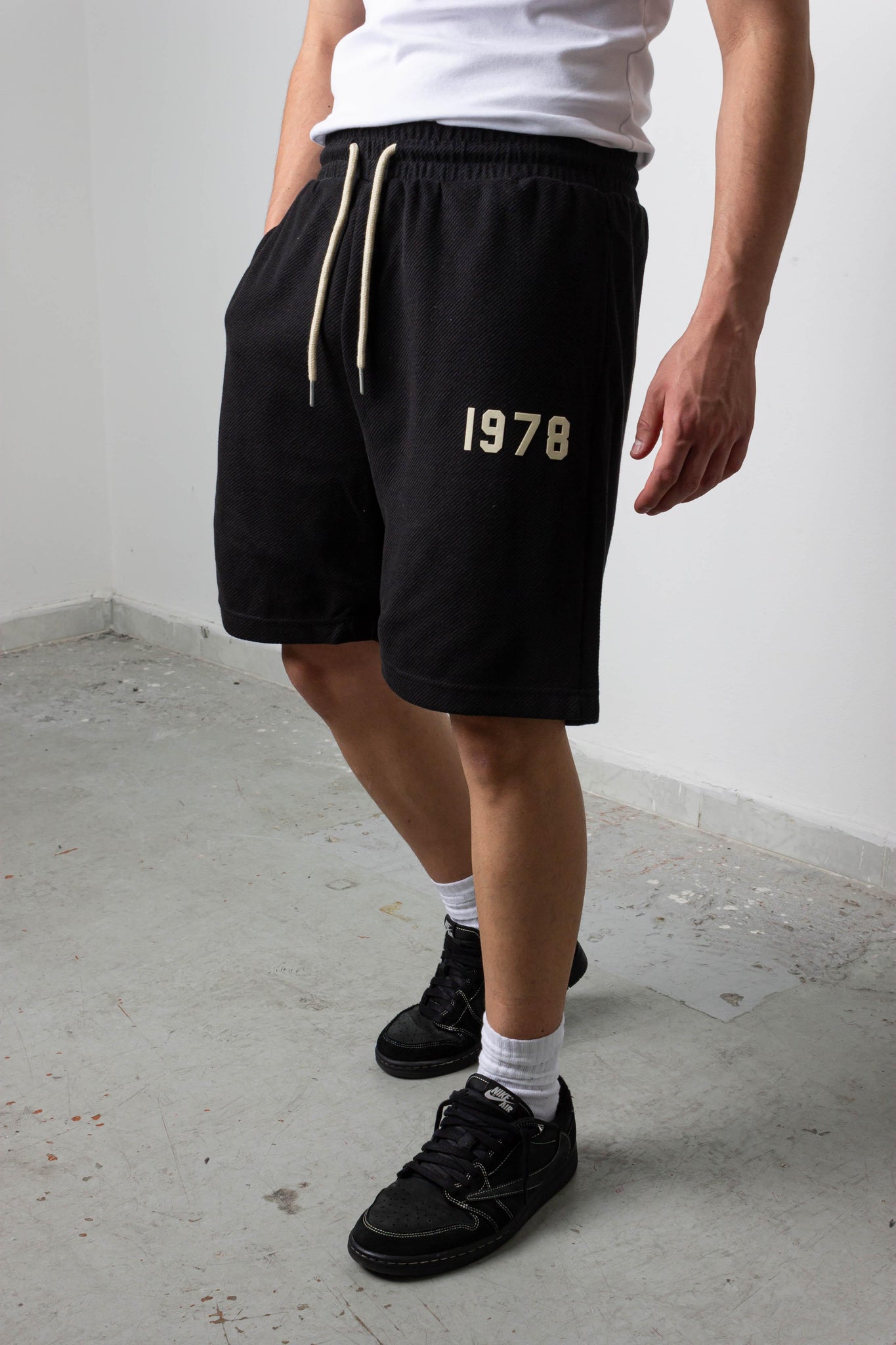 Short in felpa con stampa gommata 1978 - FRANKIE HO