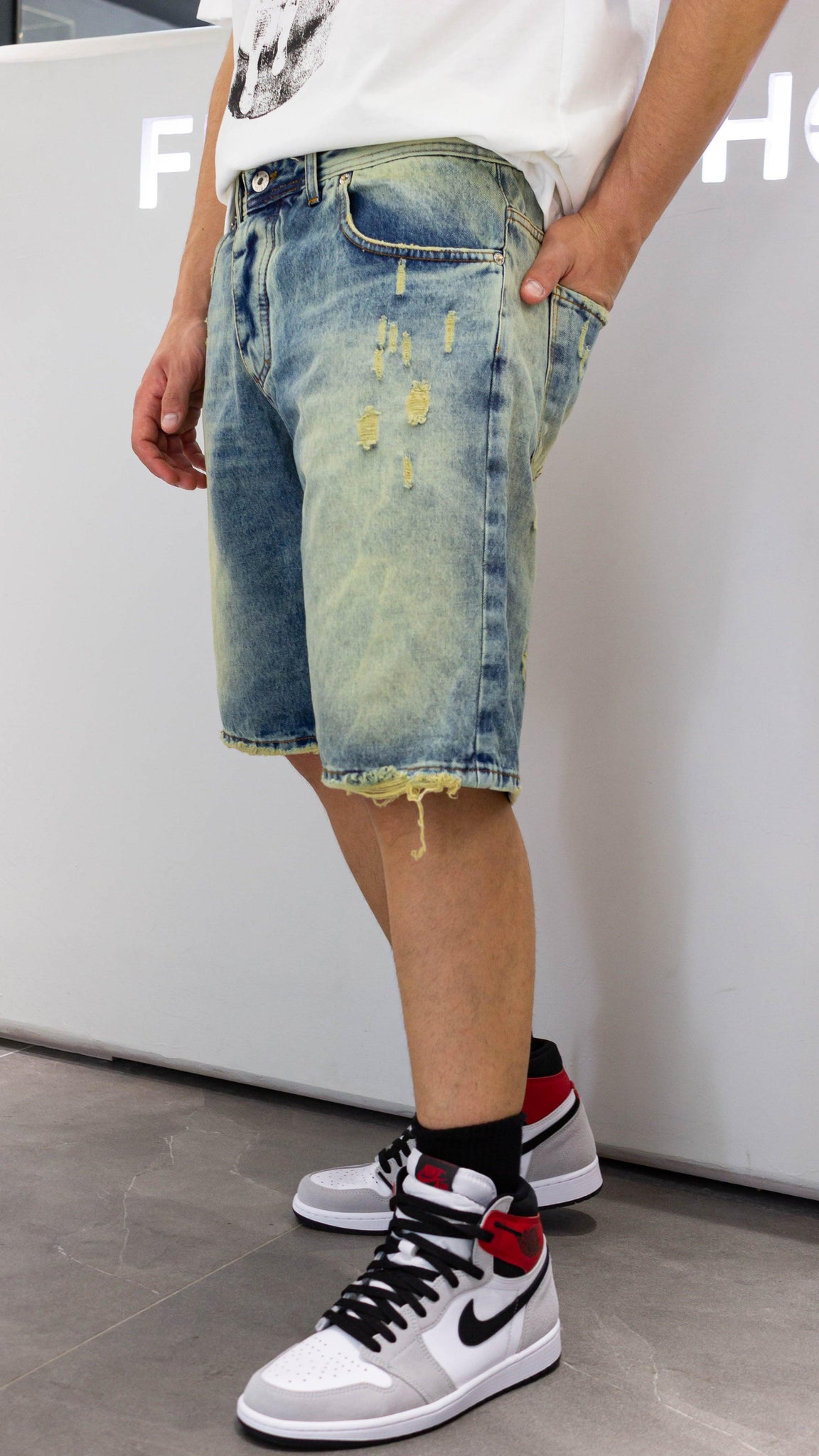 Short jeans sabbiato - FRANKIE HO