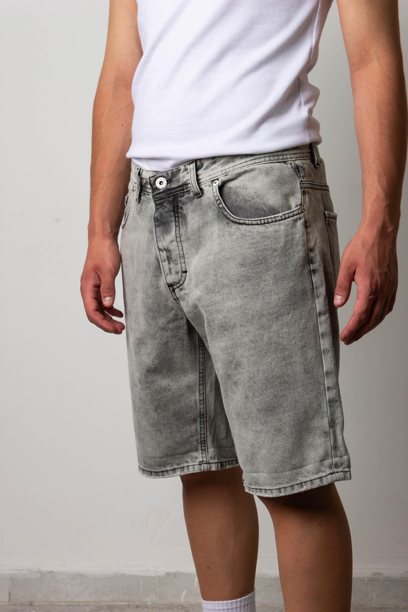 Short jeans denim grey - FRANKIE HO